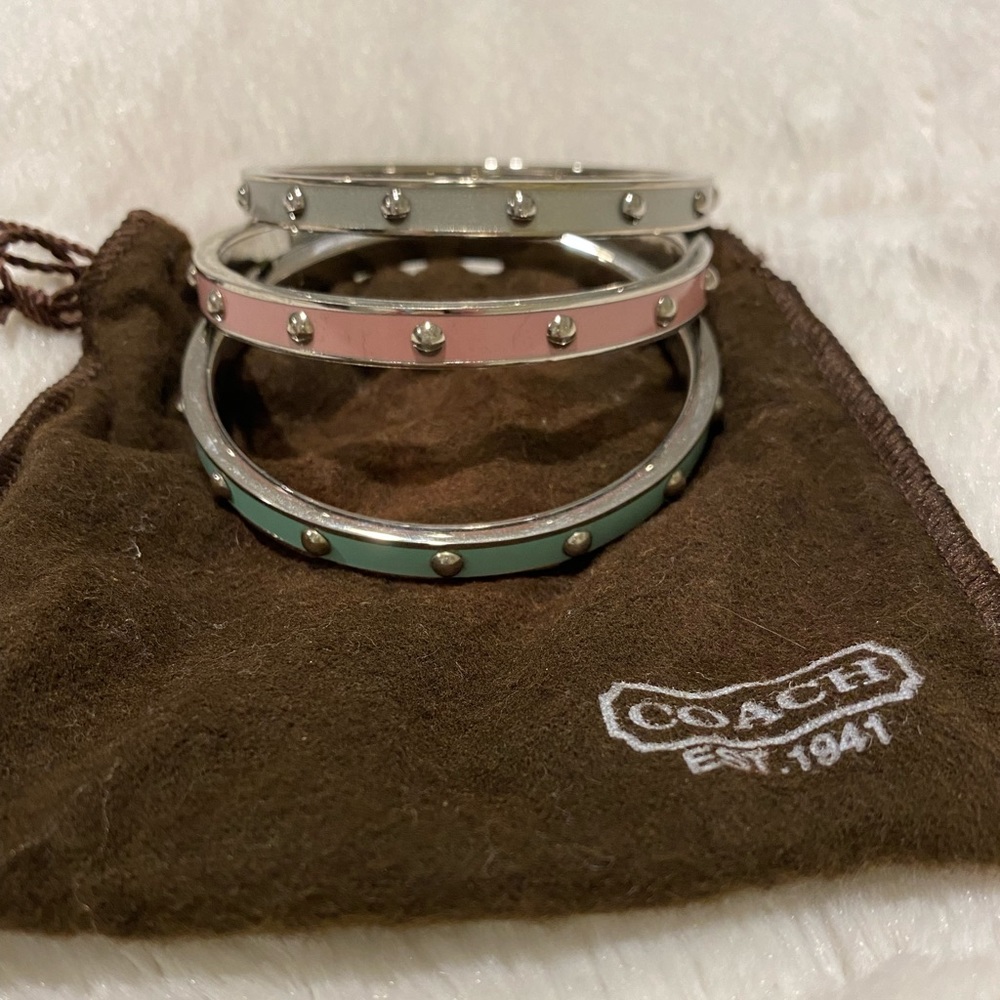 Coach Enamel Bangles (Set of 3)